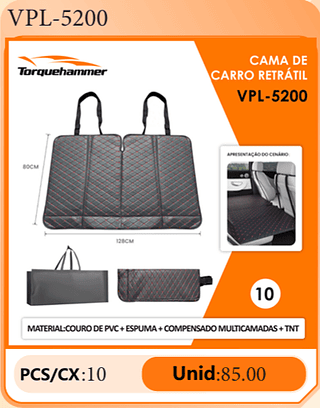 CAMA DE CARRO RETRÁTIL PCS/CX:10 Unid:85.00