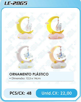 ORNAMENTO PLÁSTICO PCS/CX: 48 Unid.CX: 22,00