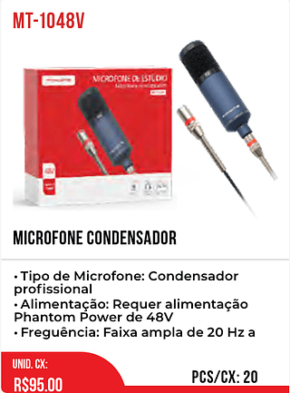 Microfone Condensador 20pç=95$
