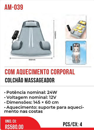 Colchão Massageador 4pç=580$