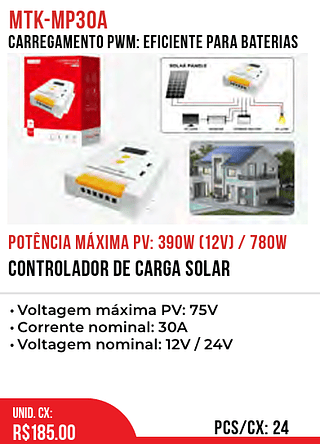Controlador De Carga Solar 24pç=185$