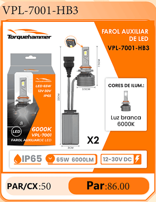 FAROL AUXILIAR DE LED PAR/CX:50 Par:86.00