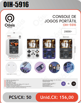 CONSOLE DEJOGOS PORTATIL PCS/CX: 50 Unid.CX: 156,00