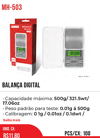 BALANÇA DIGITAL 100PÇ=11,80$