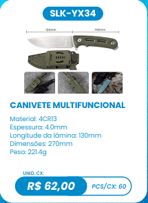CANIVETE MULTIFUNCIONAL UNID. CX: R$ 62,00 PCS/CX: 60