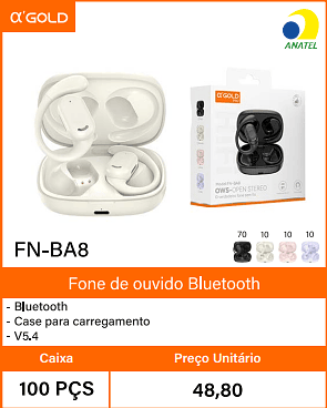 Fone de ouvido Bluetooth Caixa 100 PCS Preco Unitario 48,80