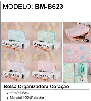 Bolsa Organizadora Coração 300PCS/CX Unid.CX:6,00