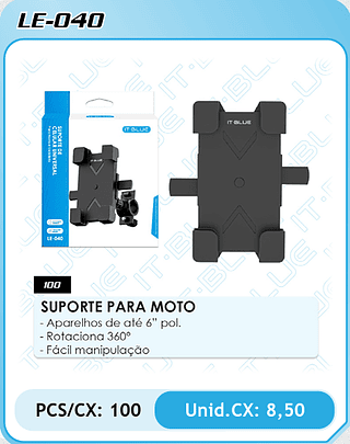 SUPORTE PARA MOTO PCS/CX: 100 Unid.CX: 8,50