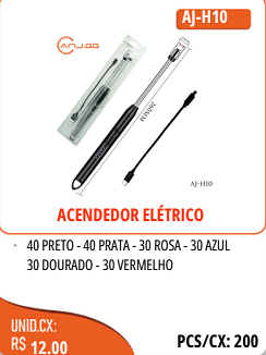 ACENDEDOR ELETRICO UNID.CX: RS 12.00 PCS/CX:200