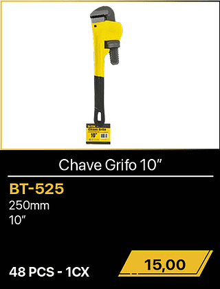 Chave Grifo 10” 48PCS R$15,00