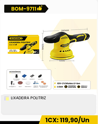 LIXADEIRA POLITRIZ CX: 8PCS 1CX: 119,90/Un