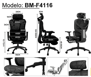 Cadeira de escritório 1PCS/CX Unid.CX:690,00