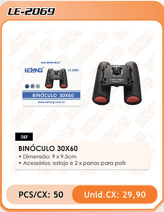 BINÓCULO 30X60 50PÇ=29,9$