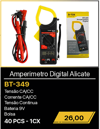 Amperimetro Digital Alicate 40PCS R$26,00