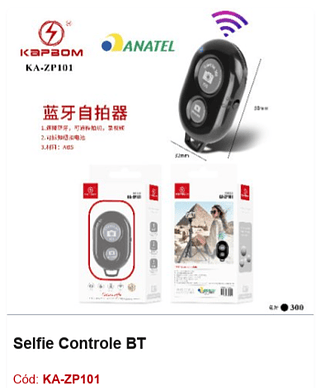 Selfie Controle BT R$ 4,14 PCS/Cx: 300