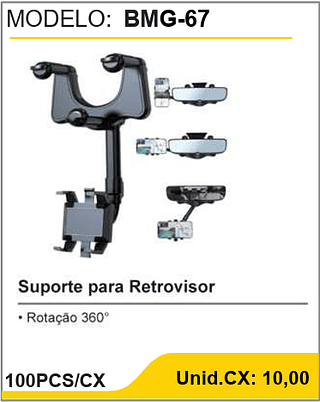 Suporte para Retrovisor 100PCS/CX Unid.CX: 10,00