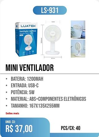 MINI VENTILADOR 40PÇ=37$