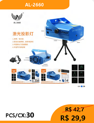 LASER PCS/CX:30 R$ 29,9