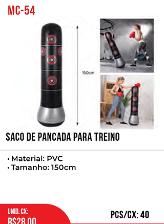 SACO DE PANCADA PARA TREINO 40pç=28$