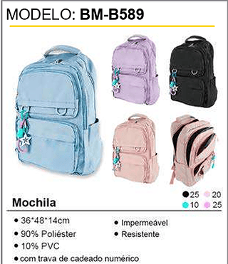 Mochila 80PCS/CX Unid.CX: 35,00