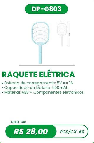 RAQUETE ELÉTRICA 60PÇ=28$