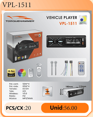 Rádio Veicular PCS/CX:20 Unid:56.00