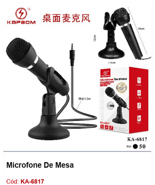 Microfone De Mesa R$ 16,2 PCS/CX:50