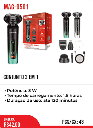 CONJUNTO 3 EM 1 48pç=42$