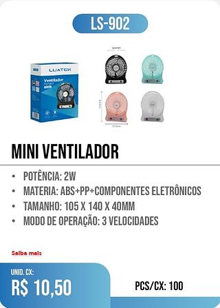 MINI VENTILADOR 100PÇ=10,5$