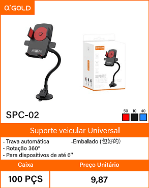 Suporte veicular Caixa 100 PCS Preco Unitario 9,87