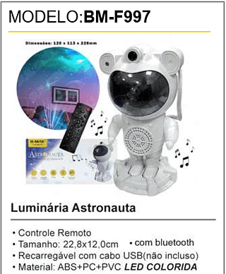 Luminária Astronauta 24PCS/CX Unid. CX: 54,00