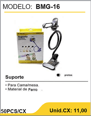 Suporte 50PCS/CX Unid.CX: 11,00