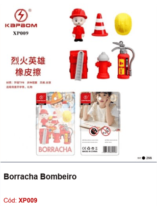 Borracha Bombeiro R$ 7,2 PCS/cx: 288