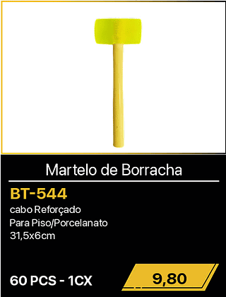 Martelo de Borracha 60PCS R$9,80