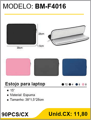 Estojo para laptop 90PCS/CX Unid.CX: 11,80