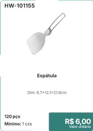 Espátula 120 pçs R$ 6.00