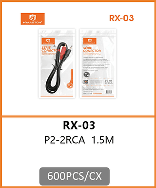 CABO P2-2RCA 1.5M 600PCS/CX R$:2.04