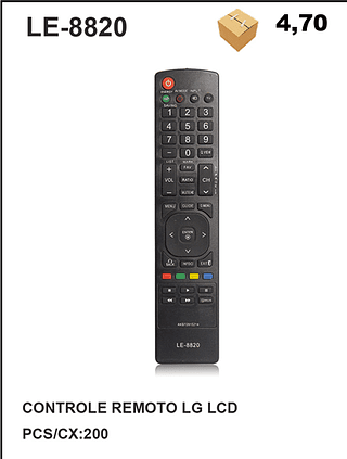 CONTROLE REMOTO LG LCD 200PÇ=4,7$