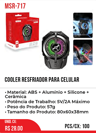Cooler Resfriador Para Celular 100pç=28$