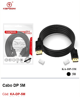 Cabo DP 5M R$ 11,7 PCS/CX:50
