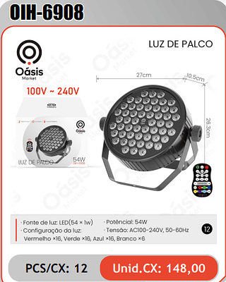 LUZ DE PALCO PCS/CX: 12 Unid.CX: 148,00