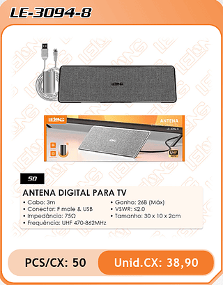 ANTENA DIGITAL PARA TV 50PÇ=38,9$