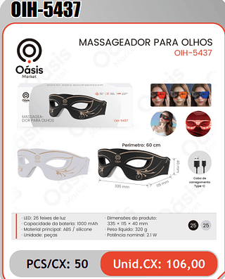 MASSAGEADOR PARA OLHOS PCS/CX: 50 Unid.CX: 106,00