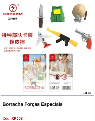 Borracha Forças Especiais R$ 7,2 PCS/cx: 288