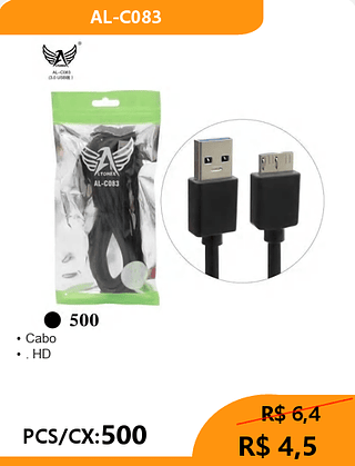 Cabo HD PCS/CX:500 R$ 4,5