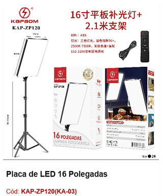 Placa de LED 16 Polegadas R$ 121,5 PCS/CX:20