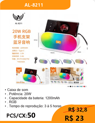 Caixa de som PCS/CX:50 R$ 23
